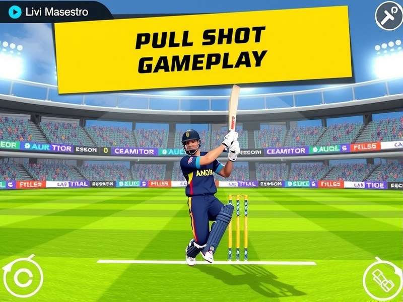 Pull Shot Maestro Game Screenshot showing cricket gameplay
